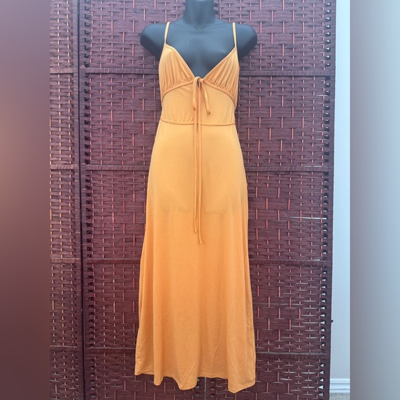 Slide Show Kiera Orange Midi Slip Dress - M (AU-10) - Picture 4 of 10